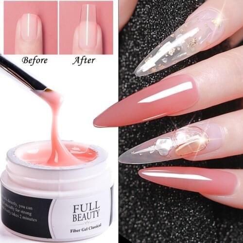 15ml Nail Extension Poly UV Gel Quick Building Acrylic Nail Kit Lacquer White Clear Pink Polish Gel French Finger Tips SA1623