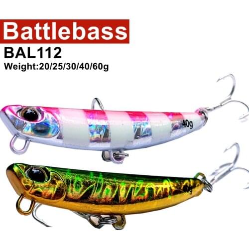 BATTLEBASS 1pcs Spoon Jerkbait Metal Jig Shore Casting Jig20g25g30g40g60g Off Shore Lead Metal Bait Sea Fishing Lures