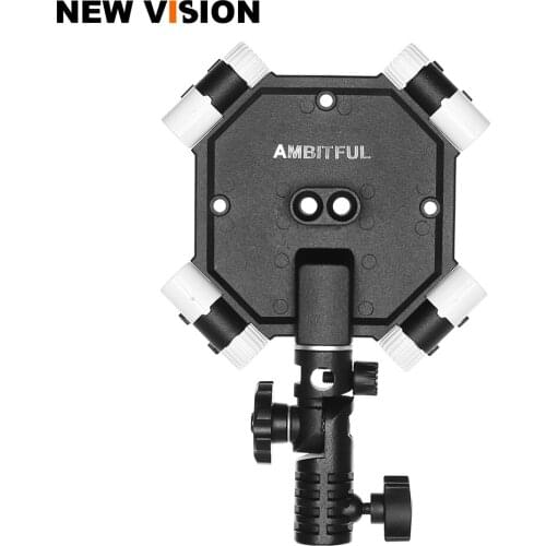 Speedlite Flash Holder Bracket Adapter Universal 4-Way Hot Shoe Mount Adapter+2 Umbrella Holder for Godox Canon Nikon Speedlite