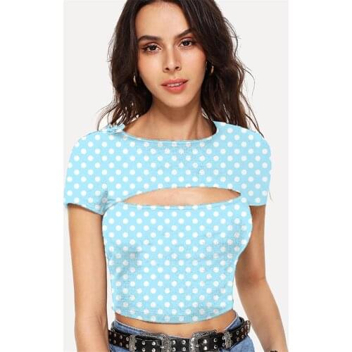 Somepet Dots T-shirt Women Art Tshirts Casual Harajuku Shirt Print Novel Tshirt Printed Short Sleeve Punk Rock Short Streetwear