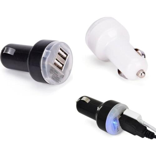 HOT SALE Dual USB 2 Port DC Car Charger DC 5V 2.1A Adapter Black Cigarette Lighter for Samsung Galaxy S6 Note 5 4 Phone Charger