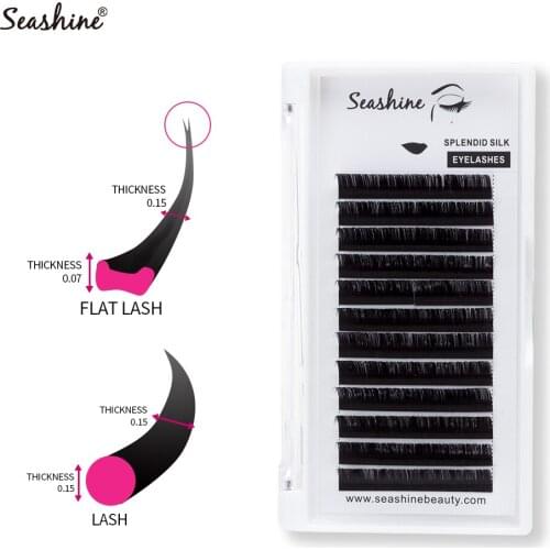 Seashine Individual Lashes Flat Lashes Split Tips High Quality Eyelashes Extension Factory Hand Made