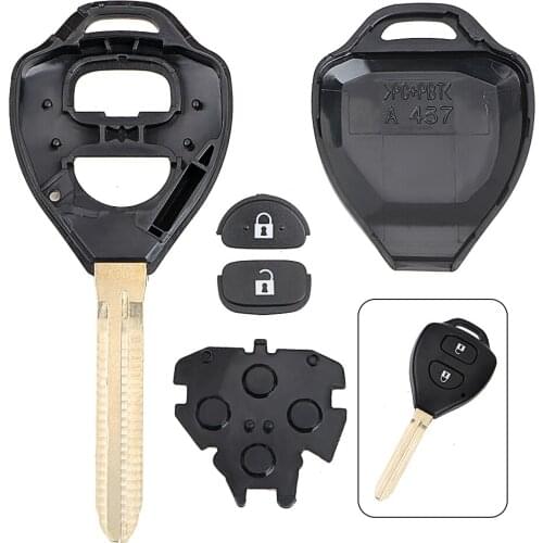LEEPEE Uncut Blade Remote Key Fob Case Car Key Shell 2 Button 3 Button For Toyota Camry Corolla RAV4 REIZ Alphard Toy43