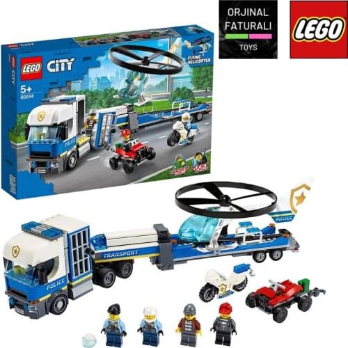 LEGO City Police Helicopter Chase Police Toy, Cool Building Set for Kids (317 Pieces) 60244
