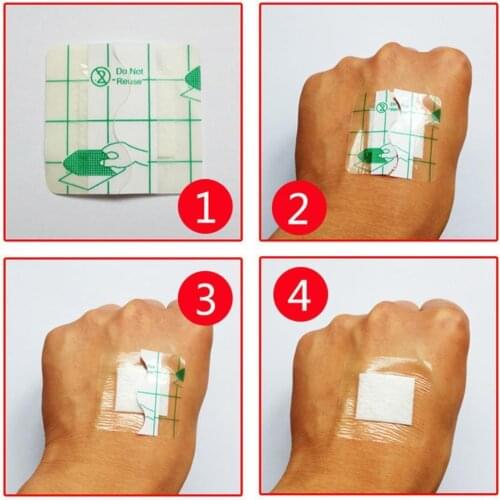 100Pcs/Box Travel Camping Waterproof Outdoor Hypoallergenic Square Band Aid Non-woven Aid Adhesive Bandage Medical E3H9