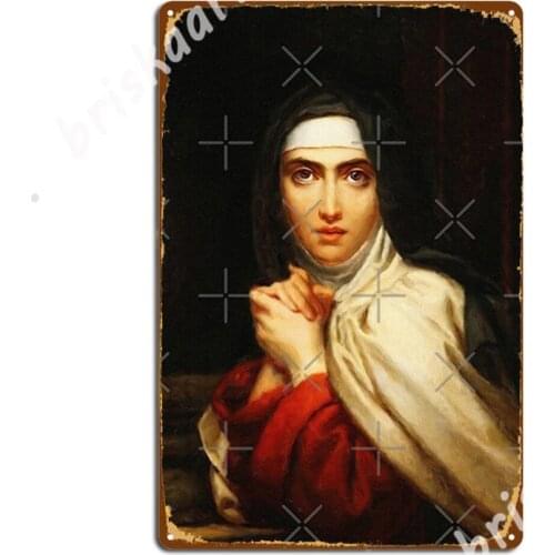 Saint Teresa Of Avila Painting Metal Signs Garage Decoration Cinema Kitchen Mural personalized Tin sign Posters