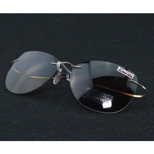 2019 Oculos De Sol Feminina Polarized Sunglasses Clara Vida Men Rimless Frameless Super Light Polarized Uv400 Uv100% Sunglasses