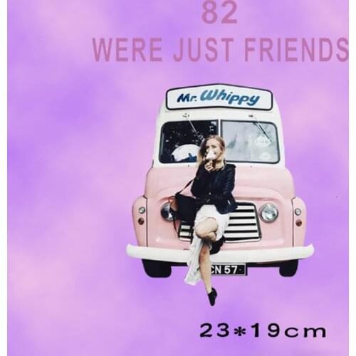 We're Just Friend Ironing Stickers Heat Transfer Vinyl Patch Thermal Iron On Transfer For Clothes Baby T-shirt Cartoon Appliques