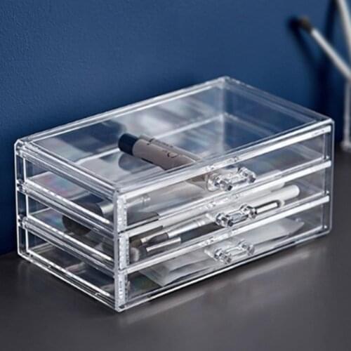Household item bedroom dressing table storage transparent acrylic makeup drawer organizer palette organizer Lipstick storage box