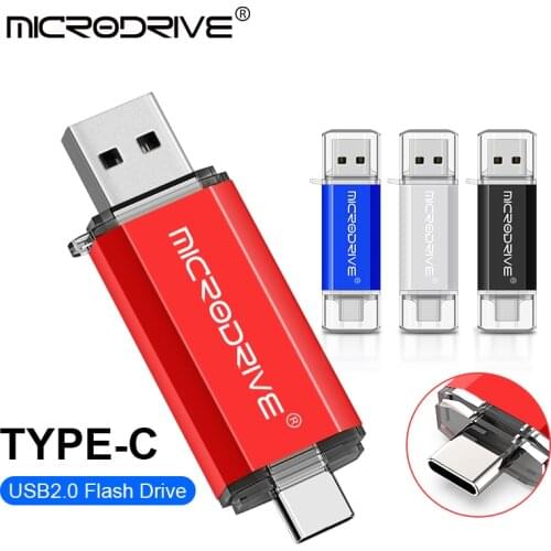 OTG USB Flash Drive Type C Pen Drive 256GB 128GB 64GB 32GB 16gb 8gb 4gb USB Stick 2.0 MICRO Pendrive for Type-C Device