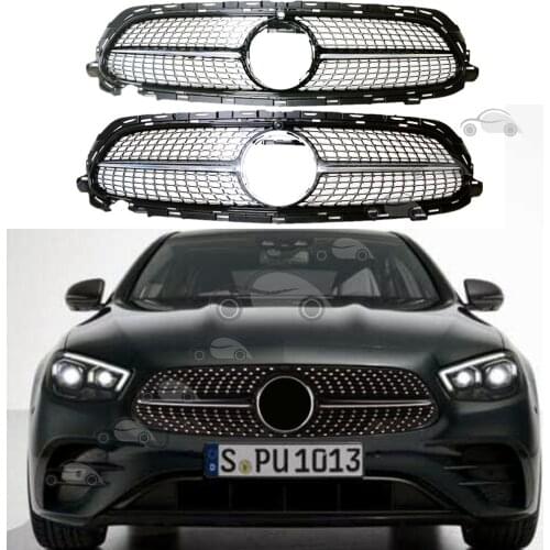 Front Bumper Racing Grill Billet Grille Cover For Mercedes-Benz W213 E-Class 2020 2021 Daimond