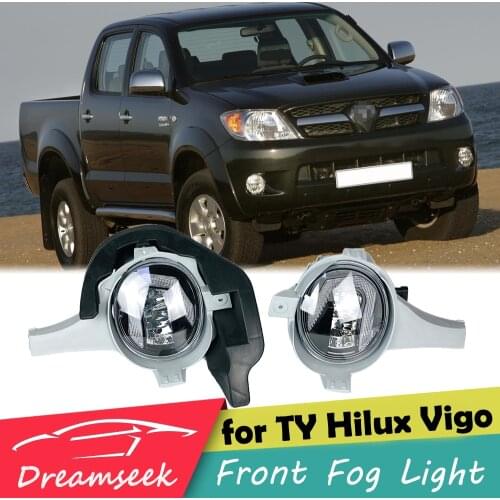 Front Bumper LED Fog Light for Toyota Hilux Vigo 2004 2005 2006 2007 Lamp Bulb with Dynamic Sequential Turn Signal