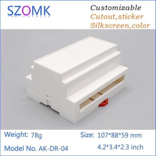 Plastic distribution box electrical din rail enclosure (10 pcs) 107*88*59mm plastic instrument enclosure box PLC junction box