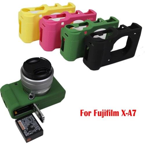 Portable Rubber Silicon case Body Cover for Fuji X-A7 FUJIFILM XA7 camera bag Protector Frame shell high quality