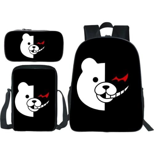 Danganronpa Nanami ChiaKi 3Pcs/Sets Backpack Mochila For Students Boys Girls School Bag Pencil Case Shoulder Bags Back To School