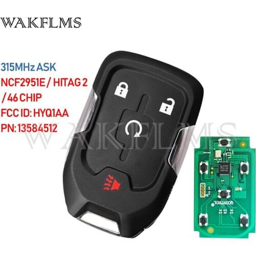 Smart key For GMC Terrain Yukon / Yukon XL Chevrolet Suburban Tahoe 2015 2016 2017 2018 2019 2020 315MHz 46 Chip HYQ1AA 13584512