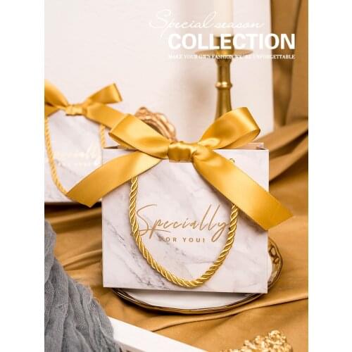 Specially for you marble handbag for Wedding Favours candy Boxes Party Baby Shower Paper Chocolate Boxes Package free shipping