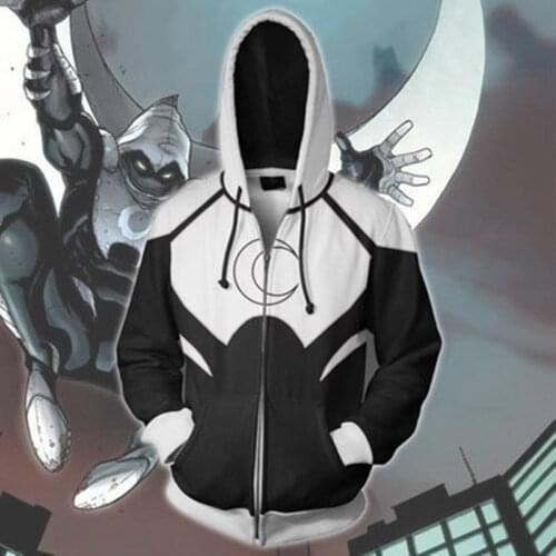 2020 Men Hooded Fallout Moon Knight 3D Printed Hoodies Casual Tracksuit zipper Jacket Zip Up Hoodie Hip Hop Tops Plus Size