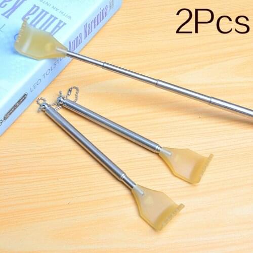 2 PCS Stainless Steel Telescopic Extendable Handy Back Scratcher Massage Relaxation Blood Circulation Relax Back Scratcher