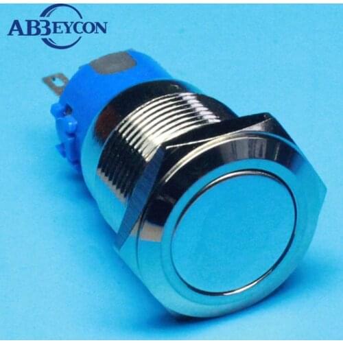TY 1911F 19mm Flat round head pin terminal momentary anti-vandal switch