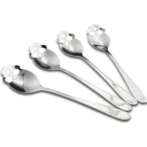 1 Pcs Stainless Steel Sugar Skull Spoon Coffee Scoop Cafe Tools 6 Inches In Length