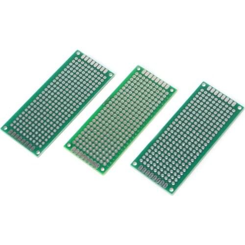 10 Pcs 3x7cm Double Side Prototype DIY PCB Tinned Glass Fiber Universal Soldering Board