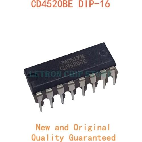10PCS CD4520BE DIP16 CD4520 DIP HEF4520BP DIP-16 new and original IC