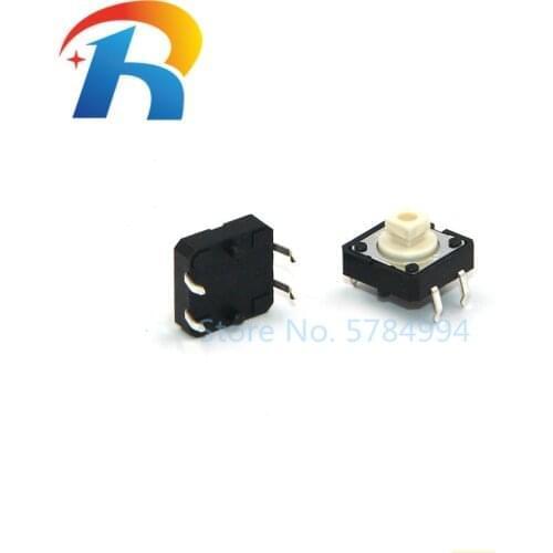10PCS/LOT Omron micro touch switch B3F white button B3F-4050 12*12*7.3MM 1.27N