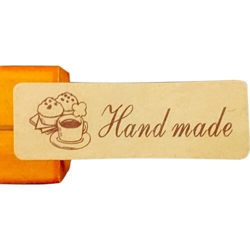 120PCS/lot Lovely Cake Hand made sealing sticker kraft paper Gift Sealing Labels DIY Gifts Scrapbooking Sticker