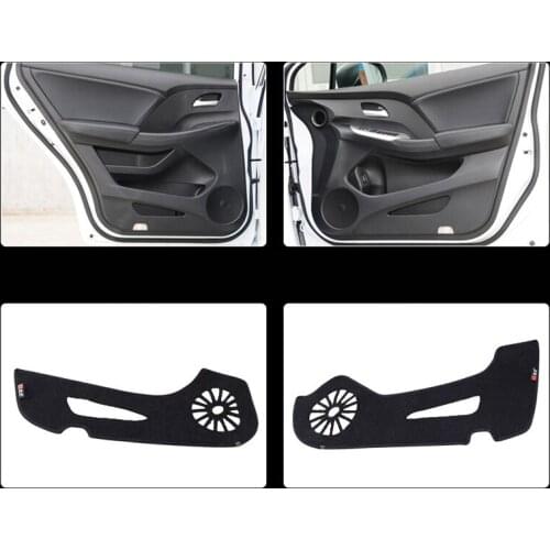 2pcs Fabric Door Protection Mats Anti-kick Decorative Pads For Honda Odyssey 2009-2014