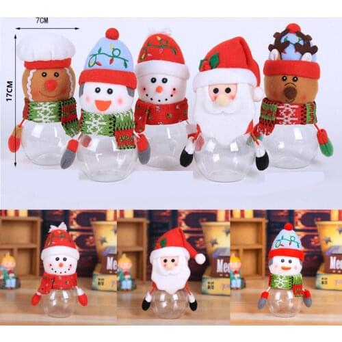 2022 Hot New Year Merry Christmas Gift Bags Candy Jar Storage Bottle Santa Bag Sweet Child Christmas Gift Bags Kids Candy Boxes