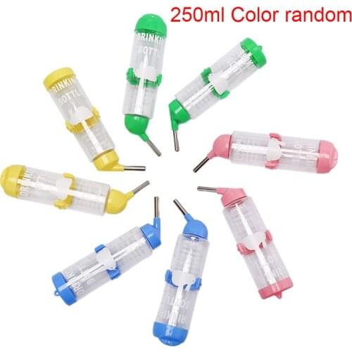 250ml Plastic Hamster Drinker Water Bottle Dispenser Hanging Pet Drinking Bottle Drinking Head