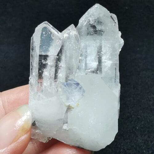 42.2gNatural white crystal cluster and fluorite mineral specimen aura meditation healing teaching treasures appreciation collect