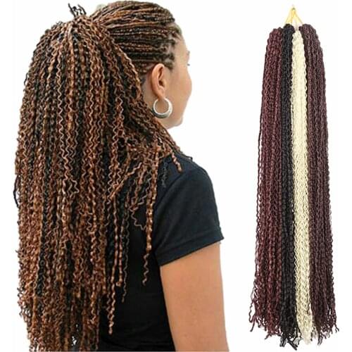 Amir Long Thin Zizi Braids Crochet Box Braids Twist Synthetic Braiding Hair Extensions Blonde White Brown Bug Gray Wave Hair