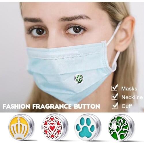 15mm Aromatherapy Face Clip Brooch Magnetic Buckle Essential Oil Stainless Steel Jewelry Diffuser Cufflinks Badge Perfume Gift