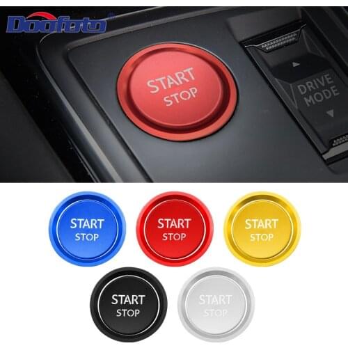 Doofoto Car interior Sticker Start Stop Button Cover Case Accessories Styling For Peugeot 308 408 508L 2008 3008 4008 5008