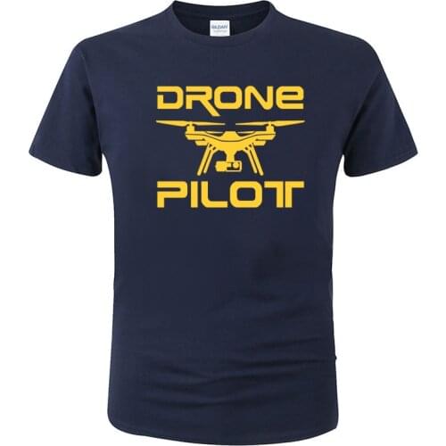 New DRONE PILOTUAV Funny Printed T Shirt Summer Cotton Short Sleeve O-Neck Mens Clothing Brand Tee Plus Size