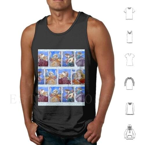 Music Making Christmas Angels In Blue Antique Frescoes Tank Tops Vest Sleeveless Angel Angels Christmas Angel Xmas Music