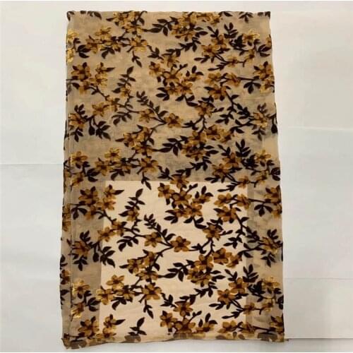 Soft Velvet Lace Fabric 2019 High Quality Gold Thread Embroidery 5 yards African Velvet Lace Fabric for Evening Dress! LXF6239