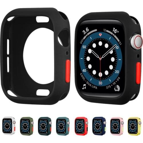 Candy Soft Silicone Case for Apple Watch SE Cover Series 6 5 4 3 Matte Bumper 40mm 44mm 38mm 42mm for iWatch Protective Shell