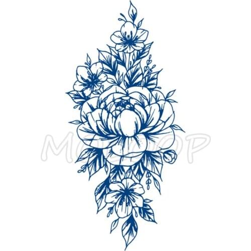 Juice Tattoo Sticker Cute Flower Bud Waterproof Temporary Makeup Fake Tatoo for Women Men New Style Lasting To 5 -15 Days