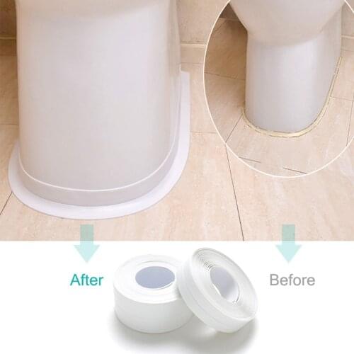 New Sealing Strip Bathroom Shower Sink Bath Caulk Tape White PVC Self Adhesive Waterproof Wall Tape for Bathroom Kitchen