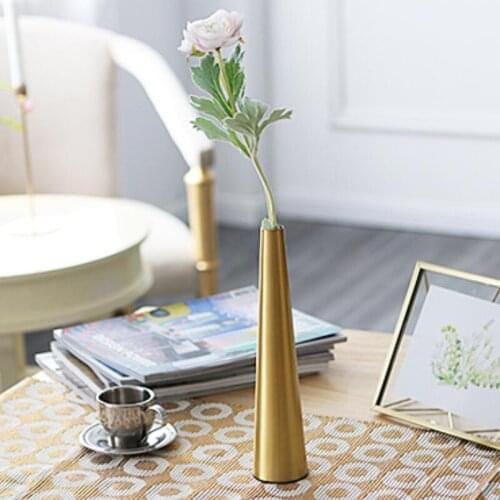 2020 New Nordic Metal Tabletop Vase Beautilful Wedding Decoration Gold Flower Vases Home Decor Metal Vase Living Room Decoration