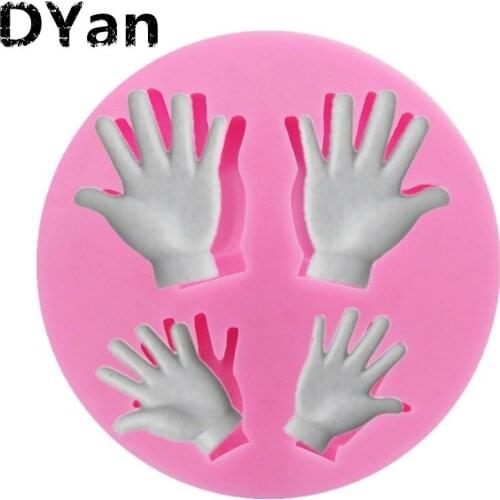New Four Palm Fondant Silicone Mold Cake Baking Decorative Mold DIY Chocolate Mold A1646