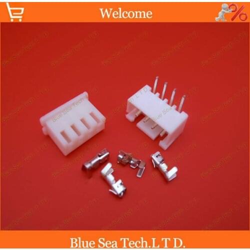 Sample,50 sets 4 Pin XH 90 angle bend Pin Connector 2.54mm XH-4P Kits for PCB/Automotive/electronic circuit ect.Free Shipping