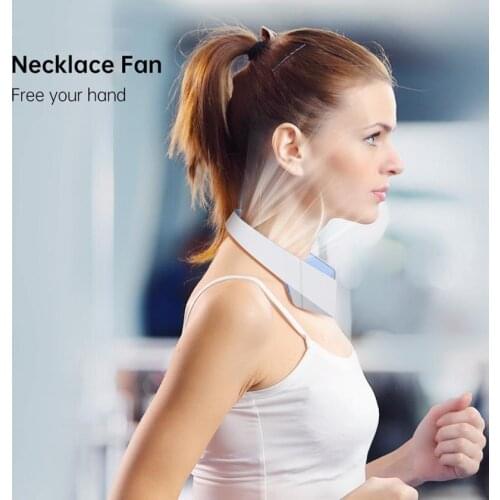 Portable Neck Fan Cooling Hanging Neck Fan Rechargeable Mini USB Personal Fan Headphone Design For Outdoor Sports Indoor Office