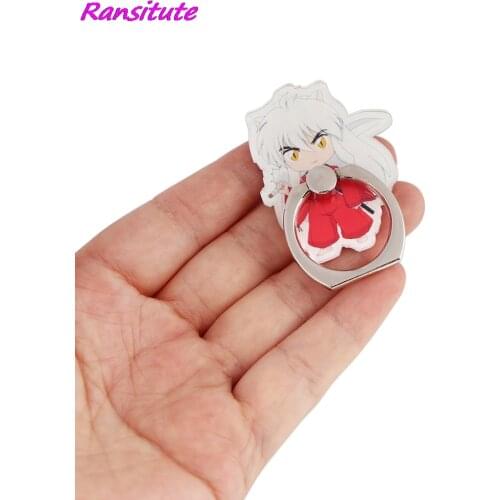 R1659 Anime Boy Fashion Ring Metal Mobile Phone Accessories Rotating Ring Bracket Lazy Desktop Anti-fall Bracket Gifts