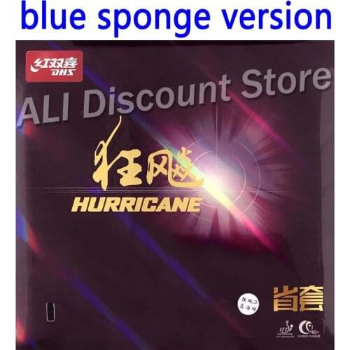 Blue Sponge Upgrade version DHS Hurricane3 Provincial Team Professional Black Pips-in Table Tennis rubber for Ping Pong racket