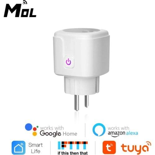 Smart Plug WiFi Socket EU 16A Power Monitor Timing Function Tuya SmartLife APP Control Works With Alexa Google Assistant