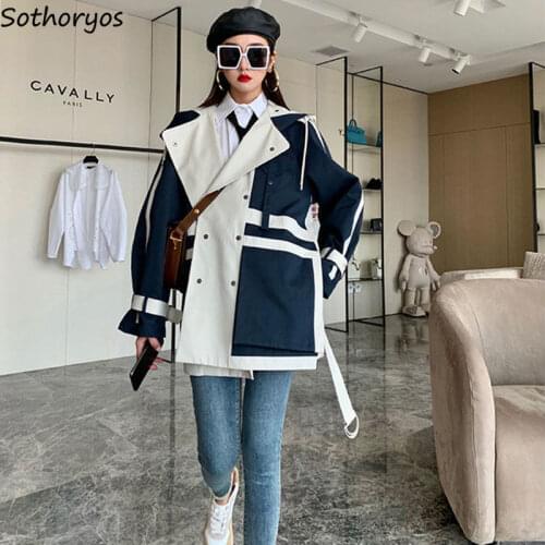 Sothoryos Women's Double Breasted Trench Coats